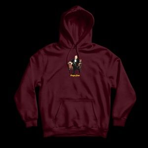 Papa Jim Throne Maroon Hoodie by Danny Duncan